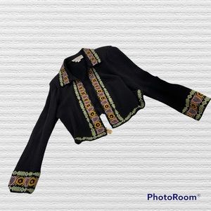 St. John Black Zippered Jacket